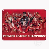 Liverpools Champions Poster Tin Sign Merchandise Wall Art Flag Accessories Champions Wallpaper 30X20