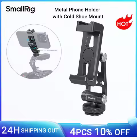 SmallRig Metal Phone Support with Cold Shoe Mount Phone Support for DJI RS 3 /RS 3 Pro/ RS 3 Mini /R