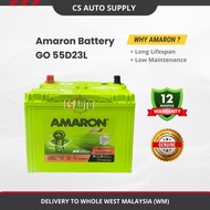 Amaron Go 55D23L Battery (MF) for Proton Preve, Toyota Camry Vellfire Estima, Nissan X-Trail and Maz