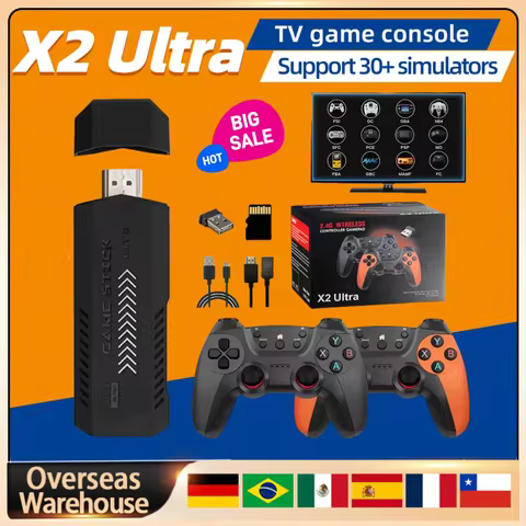 X2 Ultra Retro Video Game Console 3D HD 4K Game Stick Wireless Controller TV Game Play Retro Games S