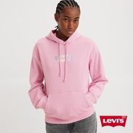 Levis 女款 寬鬆版重磅口袋帽Tee / 鏡面反光Logo / 400GSM厚棉 粉紅 熱賣單品