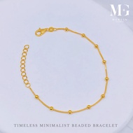 Merlin Goldsmith 22K 916 Gold Timeless Minimalist Beaded Bracelet