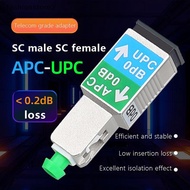 [fsh] 1Pc APC Male To UPC Female Optical Fiber Adapter 0dB Attenuator 1200NM 1600NM Mutual Conversio