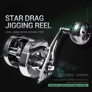 Light Metal Jigging Reel, Star Drag, Slow Jigging Reel, Ocean Sea Jig Baitcasting Reel, 12kg Max Dra