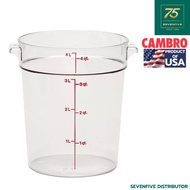 CAMBRO Heat-Resistant Food Storage Box Polycarbonate Round Shape 4 Quarts (3.8 Liters) CAM1-RFSCW4