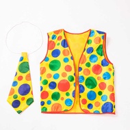 Halloween Clown Dress Up Costume cosplay Clown Dress Up Props Clown Vest Tie Performance Costume