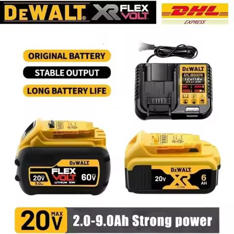 100%Original Dewalt 20V/60V 9.0Ah Power Tool Battery DCB206 DCB205 DCB200 DCF887 DCG405 DCD791 DCF92