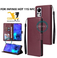 flip wallet INFINIX HOT 11S NFC flip case casing handphone flip cover