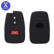 Xinyuexin Silicone Car Remote Smart Key Case fob Holder Protection for Toyota Prius CH-R Key 3 Buttons Auto Part Car Accessories 326609