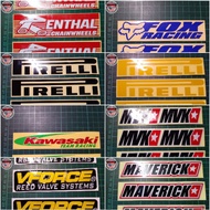 STICKERS MOTOR PELEKAT MOTOR PIRELLI KAWASAKI VFORCE FOX RACING