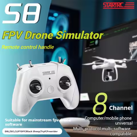 STARTRC FPV Drone Training Simulator Remote Control Handle 8CH Flight Simulator Controller Compatibl