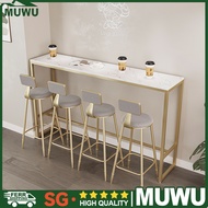 (MUWU) Bar Table Marble Dining Table Balcony Bar Table Rock Plate Long Table Partition Small Bar Table