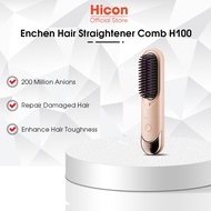 Enchen Sikat Pelurus Rambut H100 Cordless Hair Straightener Comb Wireless Negative Ionic Hair Straig