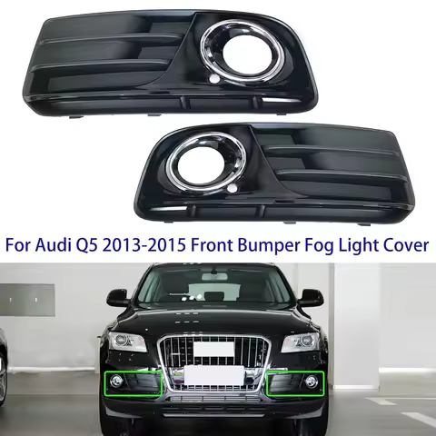 Auto Left Right Front Bumper Fog Light Frame Lower Grille Fog Lamp Grilles Fit for Audi Q5 2013 2014