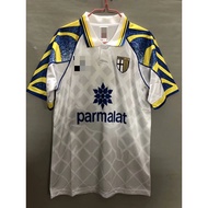 1995-97 Parma White retro Football Sports Short Sleeve Shirt