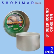 DEEP ROUND CAKE TIN 6" | LOYANG BULAT 6 INCI | 6 INCH ROUND MOULD