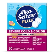 ALKA SELTZER PLUS Severe Non-Drowsy Cold & Cough Powerfast Fizz Effervescent Common Cold Tablets, Si