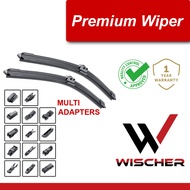 Multi Adapter Clip Wiper Wischer Nano-BOND Blade (14-30" Inch)