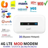 D6 Router 4G LTE 150Mbps Portable Modem Mobile Wifi Mifi Router&2100Mah