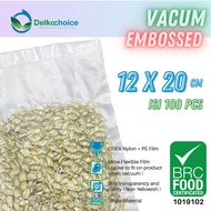 DELKOCHOICE VACUUM EMBOSSED PLASTIC | FOOD VACUUM | VACUUM BAG EMBOSED DELKOCHOICE 13X18