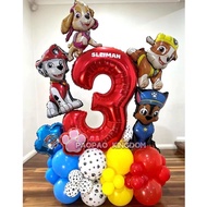 PAW Patrol Foil Balloons Arch Garland Kit Latex Balloons Number Balls PAW Patrol Birthday Baby Shower Party Decoration Gift Toys