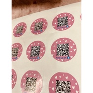 QR CODE STICKER 100pcs Rm15