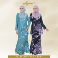 Printed Baju Kurung / Zahira Printed Kurung /Black ,Turquoise