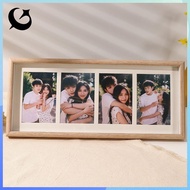 [FIREFLY1] 8x20 Wood Picture Frame - 8x20 Photo Frame With Mat Display 4Pcs 4x6 Photos, 4x6 Picture 