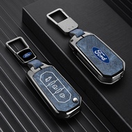 [Alloy+leather]Car key Case Cover for Ford Escape Lynx Territory Explorer EV Titanium X Sport Premiu