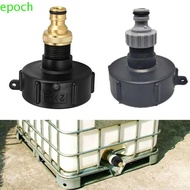 EPOCH IBC Tank Valve Adapter Hose, Adjustable 1/2" 3/4" IBC Tank Tap Adapter, Quick Connector Valve Brass S60x6 Garden Water Connector Rain Barrel