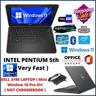 Dell Latitude 3190 Window 11 Pro Intel Pentium 4GB Ram 128GB SSD HDMI Slim Mini Business Laptop
