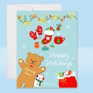 聖誕卡片 麋鹿聖誕卡 原創手繪卡片