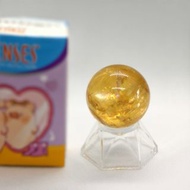 天然水晶 冰洲石 方解石球 蜜糖色 晶体透 带彩虹 黄方解  B款