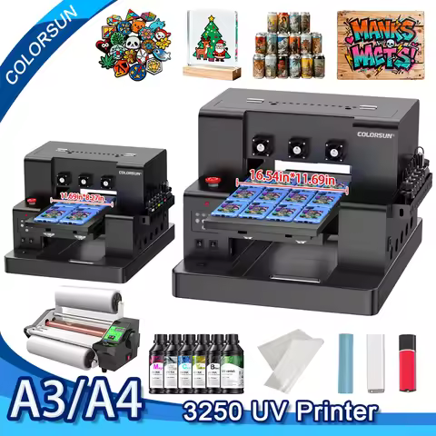 Colorsun UV Printer For Epson L805 Impresora A4 A3 UV Printer Flatbed UV DTF Sticker Printer Machine