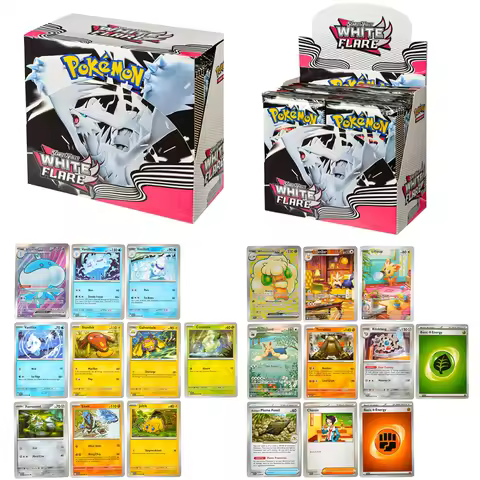 360Pcs English Pokémon TCG: White Flare Prismatic Evolutions Mega Evolution PE Box Pokémon trade car