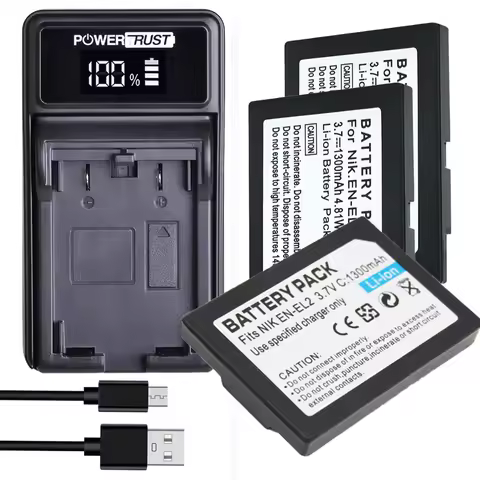 Replacement Battery for Nikon EN-EL2, Compatible with Nikon Coolpix 2500 3500 SQ500 Camera,Nikon MH-