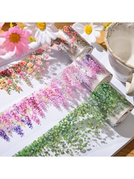 1 Roll 78.74inch(200cm) Vine Flower Theme Stickers On Roll Cutting Decor Personalized Journaling Aes