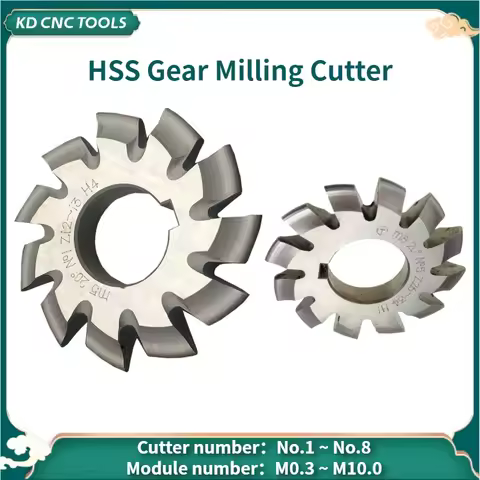 1PCS M0.5 M0.75 M1 M1.25 M1.5 M2 M2.5 M3 M4 M5-M10 Modulus PA20 Degrees NO.1-NO.8 HSS Gear Milling C