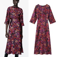 Red Flowery Maxi Dress 73473