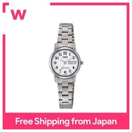 [Citizen Q&amp;Q] Watch Analog Waterproof Date Day Metal Band A207-204 Ladies White