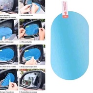 Dew Waterproof Sticker Screen Guard Car Rearview Mirror Fog RainProof Film 10X15