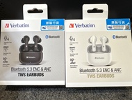 原裝現貨🔥 Verbatim 藍牙5.3 ENC 及ANC 真無線藍牙耳機 Bluetooth5.3 True Wireless Earphone In Ear  66950 / 66949