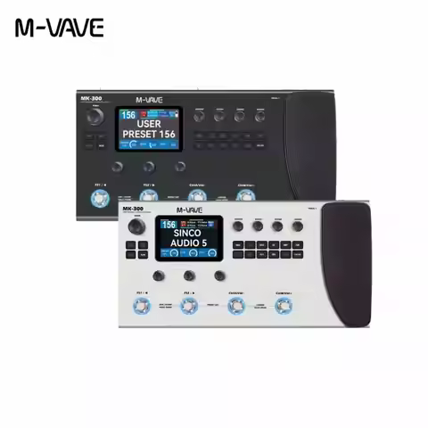M-VAVE MK-300 Multi-Effects Pedal 120 Amp Models 3.5" LCD Looper Drum MIDI for Guitar Bass