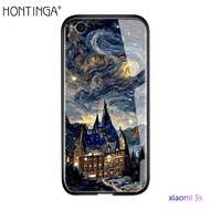 เคส Hontinga สำหรับ Xiaomi Mi 5s Plus A1 6 A2 8 Pro Lite SE 9 Pro SE A3 CC9 PocoPhone F1 Mix 2S 3 Note 10 Lite Pro เพ้นท์น้ำมันเคสเคสโทรศัพท์เคสแข็งกรอบหลังกระจกนิรภัยแบบแข็ง