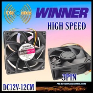 Kipas 12V 12cm Winner Fan dc 3pin High Speed RQD12038