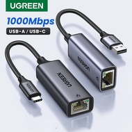 UGREEN Ethernet Adapter USB 3.0/Type C Male to RJ45 Female Network Card For PC Xiaomi Box Nintend Sw