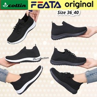 sepatu sekolah rajut import collin dan feata redy