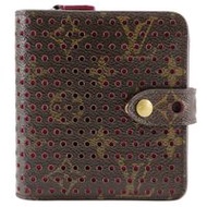 Pre-owned LOUIS VUITTON Compact Zip Bi-fold Wallet, Monogram Perforated Canvas, M95188, Fuchsia, Mad