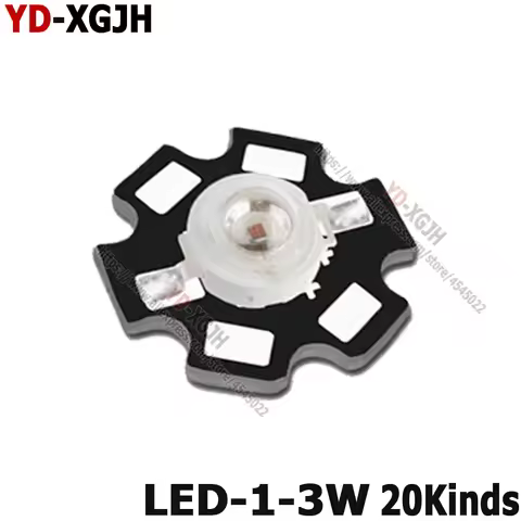 High Power LED Chip COB Warm Cool White Red Green Blue 660nm 440nm Light Beads 1W 3W 5W for 380-840N