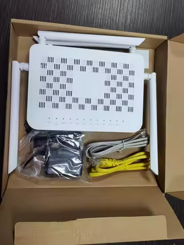 High-Speed WIFI AX3000 4GE+1port+WIFI6 GPON ONU, 4 Antennas, 5VT Chip, SC/UPC Interface, English Fir